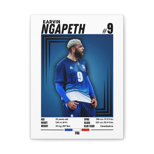 Earvin Ngapeth - Wooden Canvas Poster